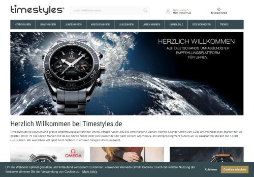Screenshot timestyles.de - Lifestyle-Uhren mit Premiumservice