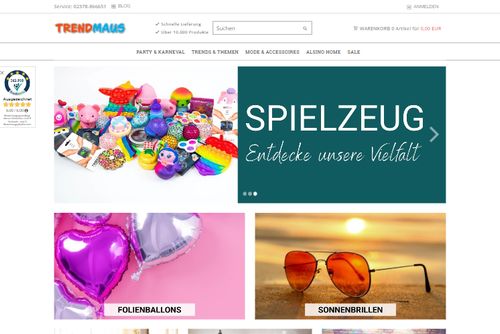Screenshot: trendmaus.de - Himmelslaternen party trends