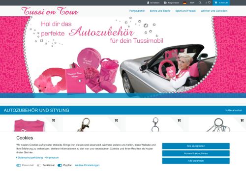 Screenshot Tussi on Tour Shop Pink