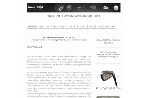 Screenshot: Walk Golf - German Precision Golf Clubs