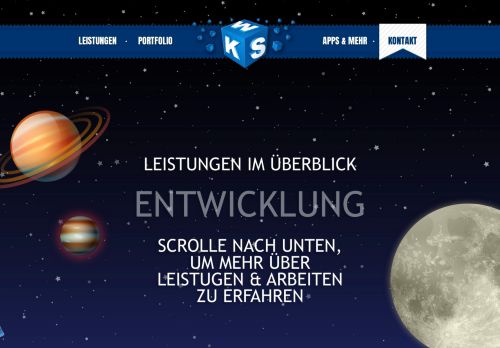 Screenshot: Webdesign-KS.de - Webseiten, Online-Shops, APPs, Datenbankprogrammierung und mehr
