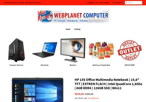 Screenshot WEBPL@NET.AT