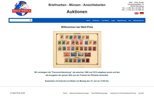 Screenshot: Welt-Phila GmbH