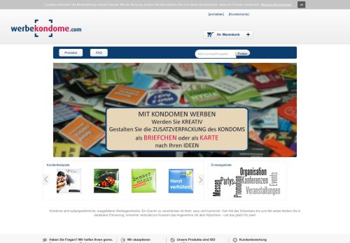 Screenshot Werbekondome.com - Mit Sicherheit werben