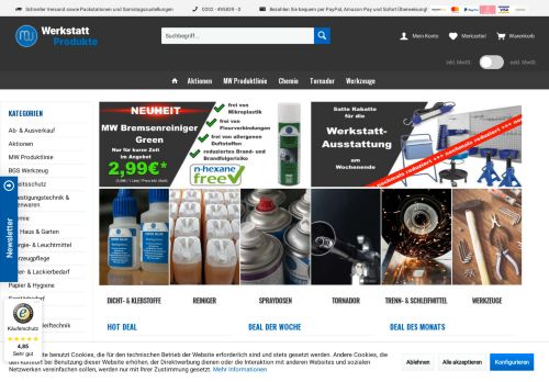 Screenshot WERKSTATT-PRODUKTE.de