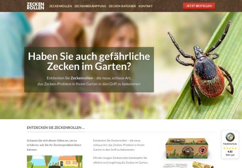 Screenshot Mittel gegen Zecken - Zeckenrollen.de