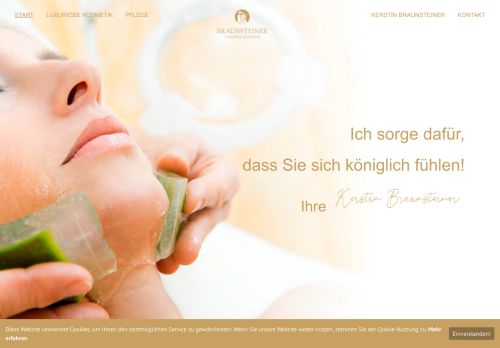 Screenshot: Braunsteiner - Kosmetikstudio und Beautyprodukte