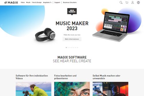 Screenshot MAGIX – Video, Foto, Musik und Web Software