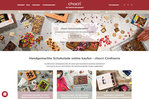 Screenshot chocri - Handgemachte Schokolade online kaufen