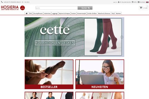 Screenshot HOSIERIA - Strumpfhosen, Leggings & Socken online Kaufen