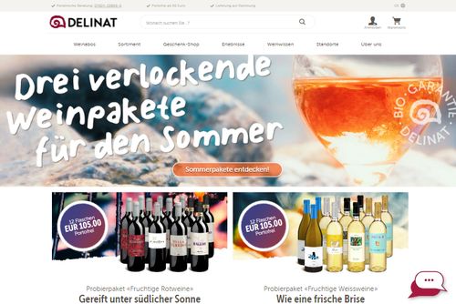 Screenshot Delinat Bioweinversand