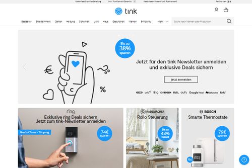 Screenshot tink | Dein Smart Home Experte