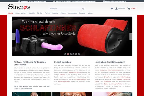 Screenshot SinEros Erotikshop