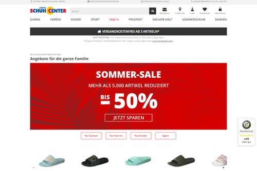 Screenshot Schuhcenter.de - Schuhe von Top-Marken ?? zu kleinen Preisen