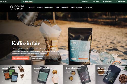 Screenshot Coffee Circle Kaffee & Espresso online kaufen | Frisch geröstet
