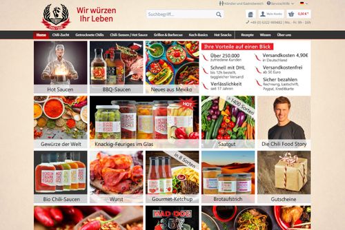 Screenshot chili-shop24 - Wir würzen Ihr Leben