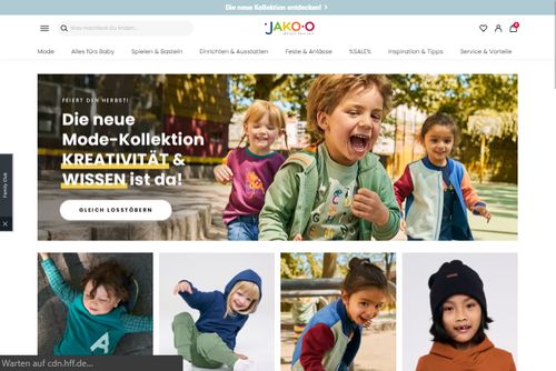 Screenshot JAKO-O Deutschland - Ihr Online Shop für Baby- & Kinderartikel