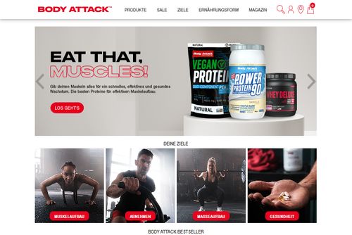 Screenshot body-attack.de - Fitness- & Bodybuilding-Shop