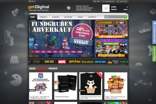 Screenshot getDigital - Gadgets, Geschenke, T-Shirts