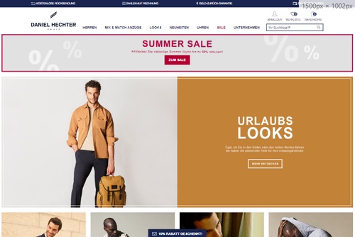 Screenshot Daniel Hechter - Französische Herren-Mode