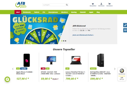 Screenshot AfB - gebrauchte Hardware