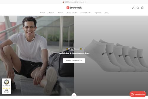 Screenshot Sockstock - Onlineshop für Socken